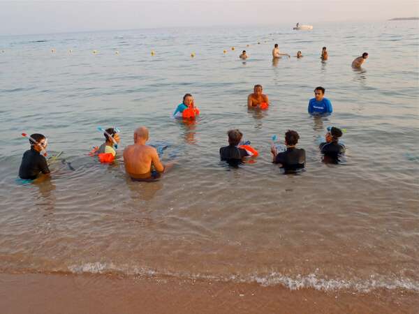 Stage de natation pour apprendre à nager en la mer Au Nord de la Mer Rouge