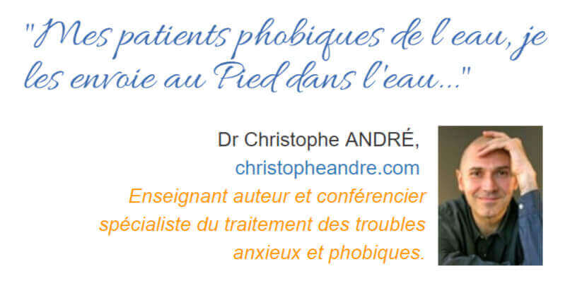 Christophe André recommande les cours du pied dans l'eau à ses patients phobiques de l'eau